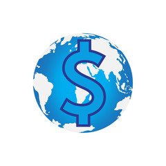 Fototapeta premium dollar money icon
