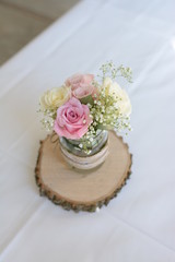floral country wedding centerpiece