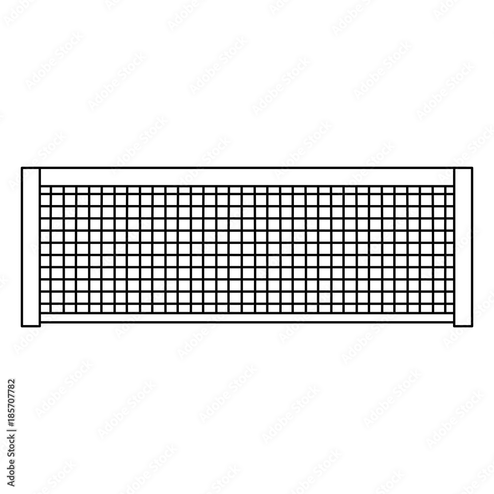 Poster tennis net icon image vector illustration design 