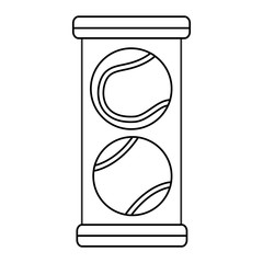 tennis balls pack icon image vector illustration design 