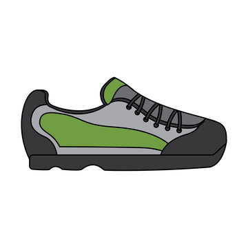 sneaker shoe icon image vector illustration design 