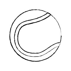 tennis ball icon image vector illustration design  black sketch line