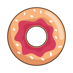 delicious sweet donut icon vector illustration design