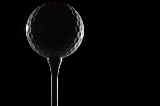Golf ball on golf tee
