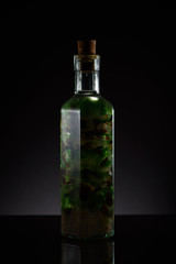 Glass beach in a bottle