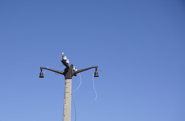 Vintage Lamp Post Street Road Light Pole