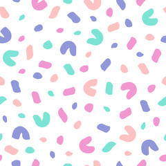 Cute hand drawn seamless pattern. Vector background