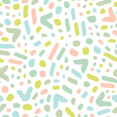 Cute geometric seamless pattern. Vector hand drawn background