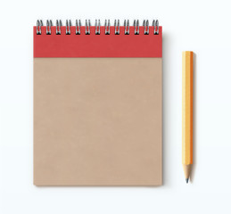 Spiral brown notebook