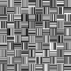 Seamless Black and White Straight Vertical and Horizontal Variable Width Stripes