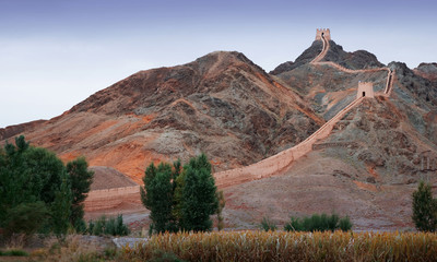 Scenery of Jiayuguan Pass in Gansu, China