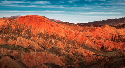 Danxia Geopark landscape in Zhangye, China
