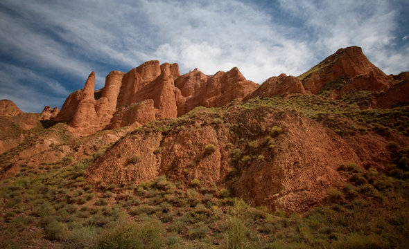 the landscape of Yardan Landform (devil city) in Zhangye, Gansu, China