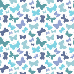 Vector seamless pattern with butterflies. Texture for wallpaper, fills, web page background.