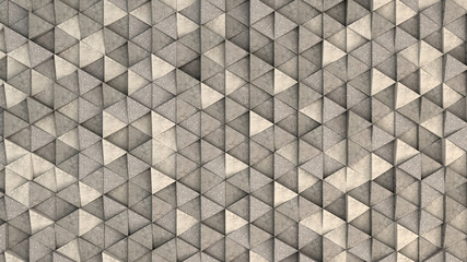 Pattern of concrete triangle prisms