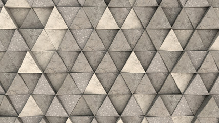 Pattern of concrete triangle prisms
