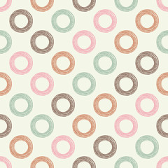 Seamless geometric pattern. The texture of the drawn circles. Textile rapport.