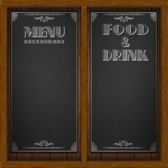 Menu wood board design
