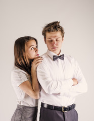 The concept. Find out the relationship between a guy and a girl. Family life.