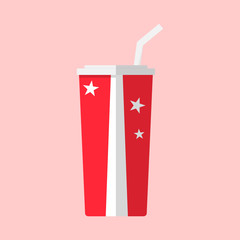 Paper cup with soda drink