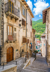 Fototapeta na wymiar Scenic sight in Scanno, province of L'Aquila, Abruzzo, central Italy.