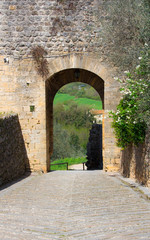 Obraz premium Gate to Tuscany on a sunny day in Italy