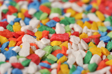 Colorful small chips of marble