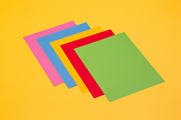 Isolated of colorful paper in rainbow color