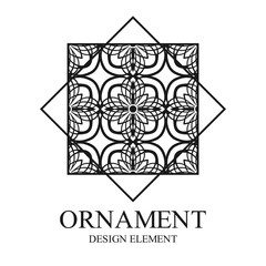 Geometric ornamental symbol for design and decoration. Vector illustration