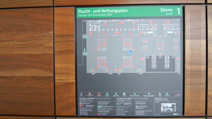 BERLIN, GERMANY - JAN 17th, 2015: Inside of the Berlin Brandenburg Airport BER, still under construction, empty terminal building, architecture tour