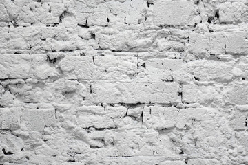 Old white brick wall as background