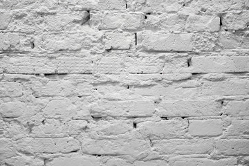Old white brick wall as background