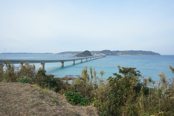 冬の角島大橋