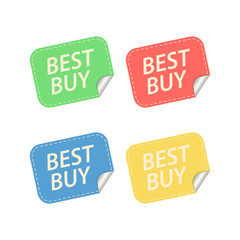 Best buy Labels. Isolated on white