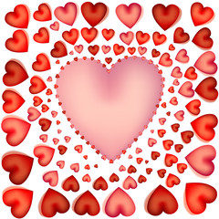 Valentines hearts  background. Vector illustration.