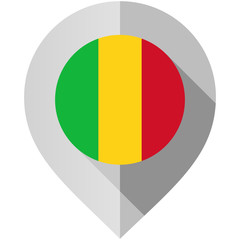 Fototapeta premium Marker with flag for map