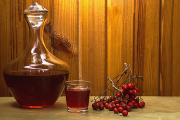 Fototapeta premium Rowan tincture of alcohol