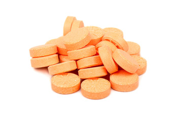 Orange tablet vitamin