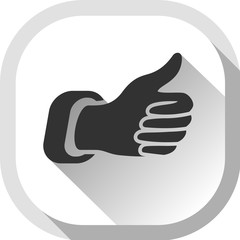 Thumb up, gray button
