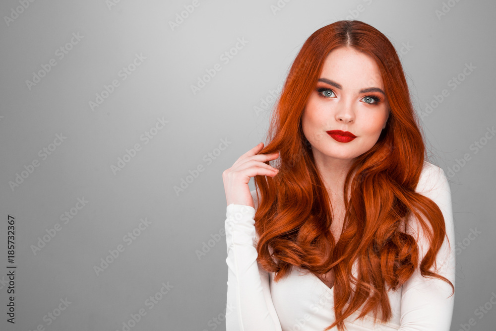 Wall mural gorgeous redhead girl