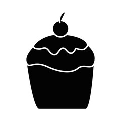 sweet cupcake isolated icon vector illustration design