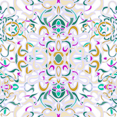 Seamless pattern with colorful abstract shape