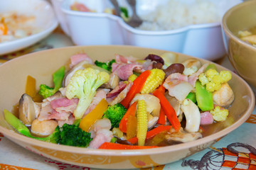 Mixed vegetable fried