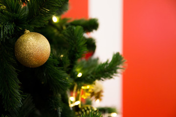 Close up of christmas tree