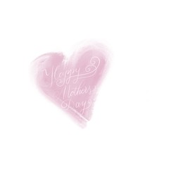 Muttertag, Herz, Aquarell, süß, glücklich, Kalligraphie, Schrift