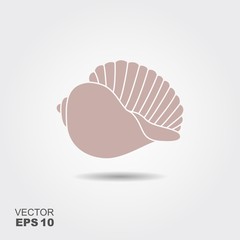 Fototapeta premium Silhouette of seashells.