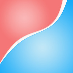 Pink blue gradient background with a white stripe wave