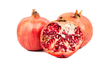 Pomegranate with half