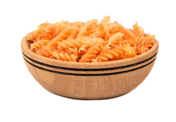 Pasta fusilli in bowl