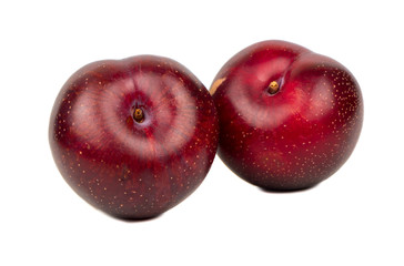 Two big red plums